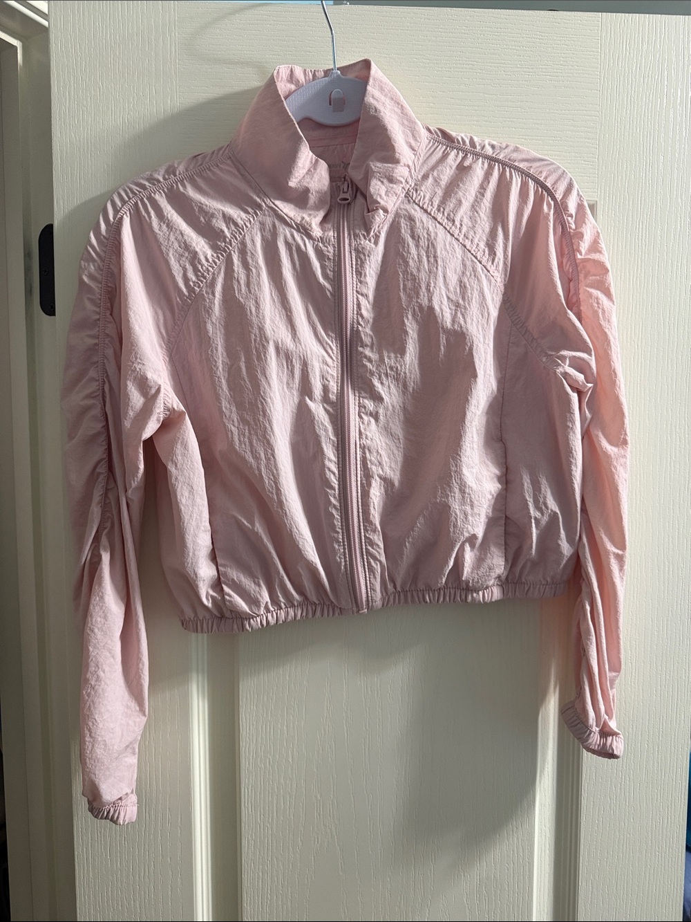 Old Navy Light Pink Cropped Bomber Jacket